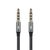 Bix BXAU3C Hi-Fi 3.5mm Örgülü Aux Ses Kablosu 24K Altın Kaplama, Araç Ses Sistemi, TV, Hoparlör, Kulaklık, Dayanıklı ve Esnek Ses Kablosu 1 Metre