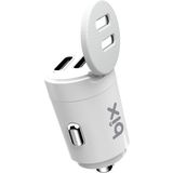 Bix BXCC65C 65W Çift Portlu Type-C Araç Şarj Aleti Apple iPhone & Android & Notebook Mini Araç Içi Şarj Cihazı - Beyaz