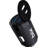 Bix BXCC65C 65W Çift Portlu Type-C Araç Şarj Aleti Apple iPhone & Android & Notebook Mini Araç Içi Şarj Cihazı - Siyah