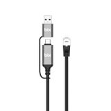 Bix C6AC15 2in1 USB-A & Type-C to RJ45 1000Mbps Gigabit Ethernet Dönüştürücü CAT6 Kablo 1.5 Metre Thunderbolt 3/4/5, Mac/Windows/iPad/Android Uyumlu