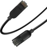 Bix C6AU08 RJ-45 Ethernet Kablosu 10Gbps Veri Aktarımı 500Mhz Bant Genişliği UTP Kablo PVC Kaplama PS5 Xbox One Switch Modem Yönlendirici vb. İle Uyumlu - Siyah - 8 m