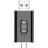 Bix CB02 2.4g/5g Wifi Carplay Android Auto Kabloludan Kablosuza Çevirici Usb-A Usb-C Çift Uçlu Hibrit Adaptör - Siyah