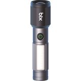Bix Flashlight BX2153FL 7W Led, Max. 330 Lümen Parlaklık ve 325 Metreye Kadar Menzilli 2000MAH Şarj Edilebilir Manyetik Cob LED Gövdeli Kompakt El Feneri - Metalik