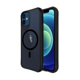 Bix iPhone 12/12 Pro Carbon Fiber Force Anti Şok Teknolojili Kamera ve Ekran Korumalı Magsafe Kılıf