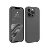 Bix iPhone 13 Pro Max Silikon Kılıf MagSafe Uyumlu Güçlü Koruma Darbe Emici Seramik Gri
