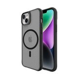 Bix iPhone 14 Plus / 15 Plus Carbon Fiber Force Magsafe Anti Şok Teknolojili Kamera ve Ekran Korumalı Kılıf