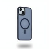 Bix iPhone 14 Plus / 15 Plus MagSafe Uyumlu Kılıf Tam Koruma Manyetik Darbe Emici Gece Mavisi