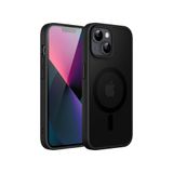 Bix iPhone 14 Plus / 15 Plus MagSafe Uyumlu Kılıf Tam Koruma Manyetik Darbe Emici Siyah