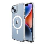 Bix iPhone 14 Plus / 15 Plus MagSafe Uyumlu Transparan Şeffaf Güçlü Manyetik Üstün Darbe Koruması Kılıf
