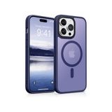 Bix iPhone 14 Pro MagSafe Uyumlu Kılıf Tam Koruma Manyetik Darbe Emici Mor