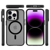 Bix iPhone 14 Pro Max Carbon Fiber Force Magsafe Anti-Şok Teknolojili Kamera ve Ekran Korumalı Kılıf