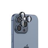 Bix iPhone 15 Pro / 15 Pro Max 9H Gerçek Cam Crystal AR+AF Mavi Titanyum Lens Koruyucu