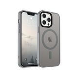 Bix iPhone 15 Pro Max MagSafe Uyumlu Kılıf Tam Koruma Manyetik Darbe Emici Gri