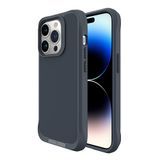 Bix iPhone 15 Pro Max Vortex MagSafe Kılıf Stand Özellikli 3X Korumalı Mikro Fiber İç Yüzey Gri Mavi