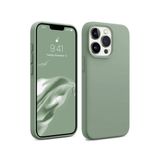 Bix iPhone 15 Pro Silikon Kılıf MagSafe Uyumlu Güçlü Koruma Darbe Emici Kaktüs Yeşili