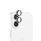 Bix iPhone 16 / 16 Plus 9H Gerçek Cam Crystal AR+AF Beyaz Lens Koruyucu