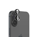 Bix iPhone 16 / 16 Plus 9H Gerçek Cam Crystal AR+AF Siyah Lens Koruyucu