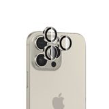Bix iPhone 16 Pro / 16 Pro Max 9H Gerçek Cam Crystal AR+AF Doğal Titanyum Lens Koruyucu
