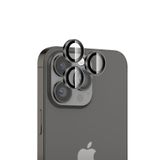 Bix iPhone 16 Pro / 16 Pro Max 9H Gerçek Cam Crystal AR+AF Siyah Titanyum Lens Koruyucu