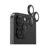 Bix iPhone 16 Pro / 16 Pro Max Safir 3D Kamera Camı 9H Premium Siyah Titanyum Lens Koruyucu