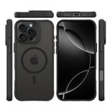 Bix iPhone 16 Pro Carbon Fiber Force Magsafe Anti-Şok Teknolojili Kamera ve Ekran Korumalı Kılıf