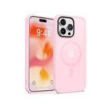 Bix iPhone 16 Pro Max MagSafe Uyumlu Kılıf Tam Koruma Manyetik Darbe Emici Pembe