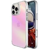 Bix iPhone 16 Pro Pure Rainbow Pembe Çizilmeye Dayanıklı Darbe Emici Renk Geçişli Şeffaf Kılıf