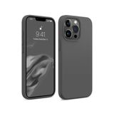 Bix iPhone 16 Pro Silikon Kılıf MagSafe Uyumlu Güçlü Koruma Darbe Emici Seramik Gri