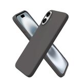 Bix iPhone 16 Silikon Kılıf MagSafe Uyumlu Güçlü Koruma Darbe Emici Seramik Gri