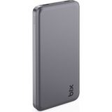 Bix PB113 10000MAH Pd 20W Çift Usb-C Portlu Hızlı Şarj Destekli Taşınabilir Metal Gövdeli Slim Powerbank Koyu Gri
