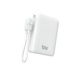 Bix PB116 10000MAH PD20W Hızlı Şarj Dahili Type-C Kablolu Mini Powerbank LED Ekranlı Type-C & Usb-A Beyaz
