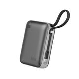 Bix PB119 10000MAH Pd 20W Cep Boyu Kompakt Tasarımlı Dijital Göstergeli Mini Powerbank Taşınabilir Hızlı Şarj Cihazı - Gri