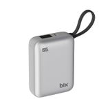 Bix PB120 20000MAH Pd 65W Cep Boyu Kompakt Tasarımlı Dijital Göstergeli Powerbank Taşınabilir Süper Hızlı Şarj Cihazı - Gümüş