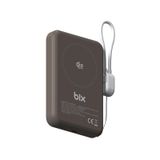 Bix PB121 Qi2.2 Sertifikalı 25W Kablosuz Magsafe PD 3.0 10000mAh Powerbank Semi-Solid State Batarya Dahili USB-C Kablolu Delinmeye Dayanıklı Ultra Korumalı Taşınabilir Hızlı Şarj Cihazı (Kahverengi)