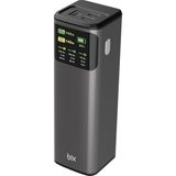 Bix PB200W 24000MAH Taşınabilir Çift Usb-C Pd & Usb-A Çıkışlı Powerbank, 200W Pd 3.1 Hızlı Şarj Dijital Ekranlı, Macbook, Tablet ve Telefonlarla Uyumlu Şarj Ünitesi - Koyu Gri