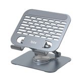 Bix PS01 Gri 360 Dönebilen Isı Dağıtımlı Katlanabilir iPad Tutucu Metal Tablet Standı