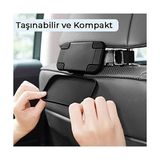 Bix Saiji T55 Araç Içi Tablet Telefon Tutucu 360° Döner Koltuk Arkası Uyumlu Sağlam Model - Option-1 - 000-Siyah