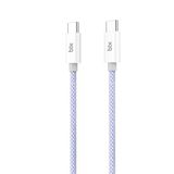 Bix T2CC 60W Ledli 1 mt Mor Type-C Örgülü PVC Kablo