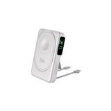 Bix TPB16 10000 mAh 20W PD Hızlı Şarj ve 15W MagSafe Beyaz OLED Ekranlı Manyetik Kablosuz Powerbank