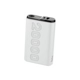 Bix TPB24 20000 mAh PD 20W USB-C USB-A QC 3.0 22.5W Beyaz Süper Hızlı Şarj Destekli Dijital Ekranlı Mini Powerbank