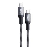 Bix Type-C to Type-C 240W 480 Mbps Metal Başlıklı Örgülü 1.8 mt Şarj ve Data Kablosu