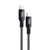 Bix Type-C to Type-C 240W 480 Mbps USB-IF Sertifikalı Hi Speed Örgülü 1.8 mt Şarj ve Data Kablosu