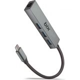 Bix Type-C USB 3.0 GB Ethernet 3 Portlu Çoklayıcı Hub