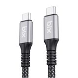 Bix USB4 Thunderbolt 3/4 USB-C 240W 40 Gbps 8K 60 Hz UHD 1 mt Hızlı Şarj Data ve Görüntü Aktarım Kablosu