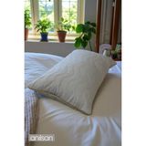 Biyeli Kapitone Deluxe Pamuklu Fermuarlı Yastık Koruyucu Kılıf 50X70 cm - Beyaz - 50 x 70 cm