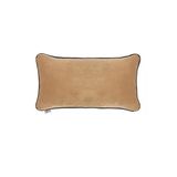 Biyeli Kırlent Yastık Kılıfı Açık Kahve Rengi 50X30