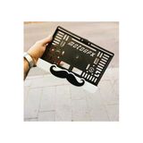 Bıyık Desenli Pleksi Motor Plakalık