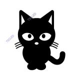 Bıyıklı Kedi Sticker Yapıştırma 17cm