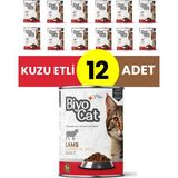 Biyocat Plus Kuzu Etli Yetişkin Kedi Konserve Yaş Mama 400GR - 12 Adet