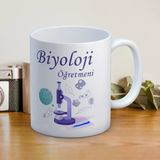 Biyoloji Öğretmenlerine Özel Öğretmenler Günü Hediyelik Baskılı Kupa